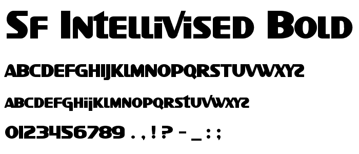 SF Intellivised Bold font